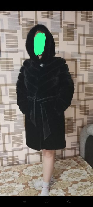 Шуба мутон с норкой 90000