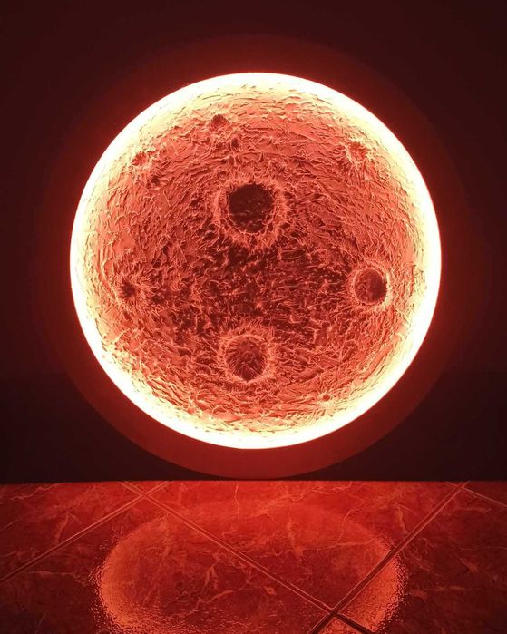 Pictura decoratiune 3D iluminata cu led colorat diferite marimi