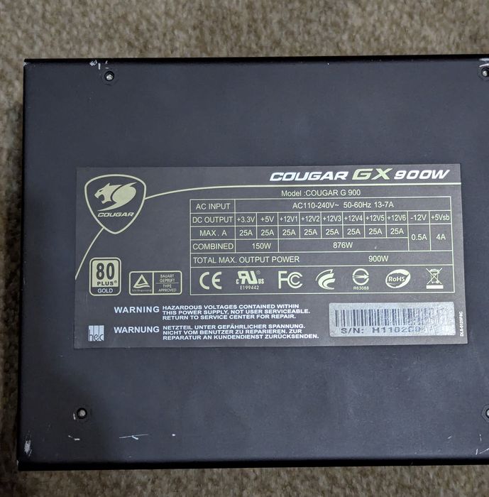 Блок питания cougar GX 900W