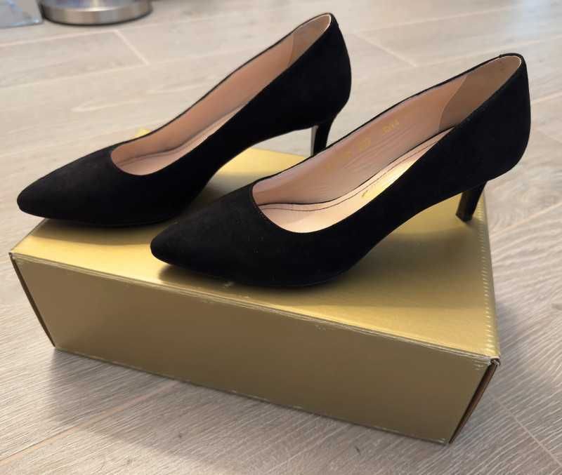 Pantofi dama Guban model 3514 piele velur negru