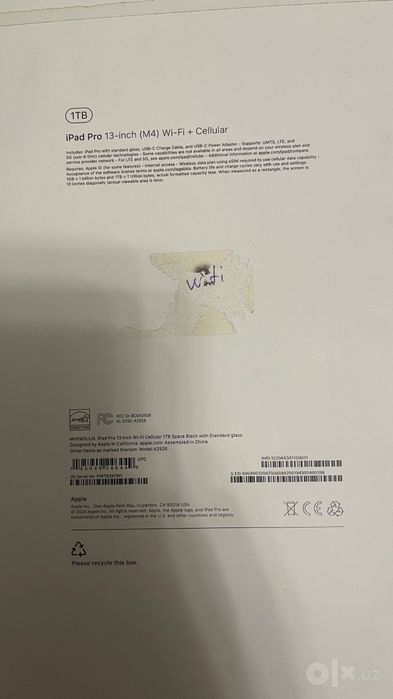 Ipad pro 13 M4 1 tb