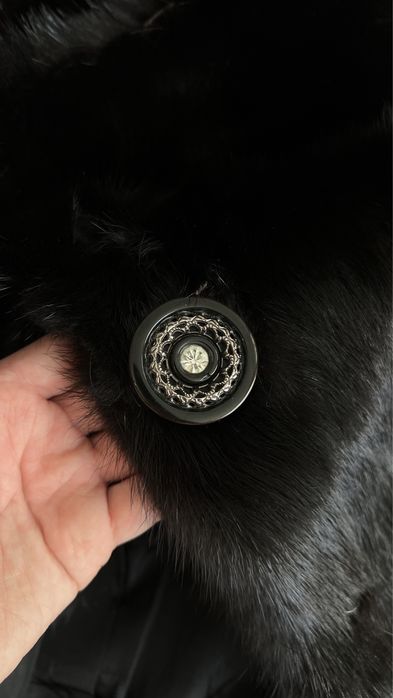 Норковая шуба с капюшоном