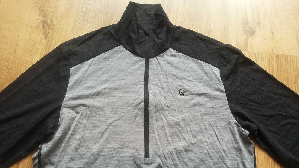 NORRONA Wool Zip Neck 89% Merino Wool размер M термо блуза 89% Мерино вълна - 2475