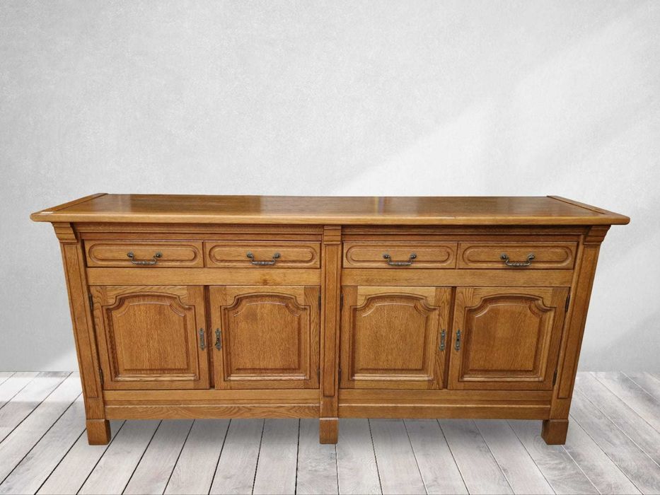 Многофункционален шкаф бюфет от дъбов масив