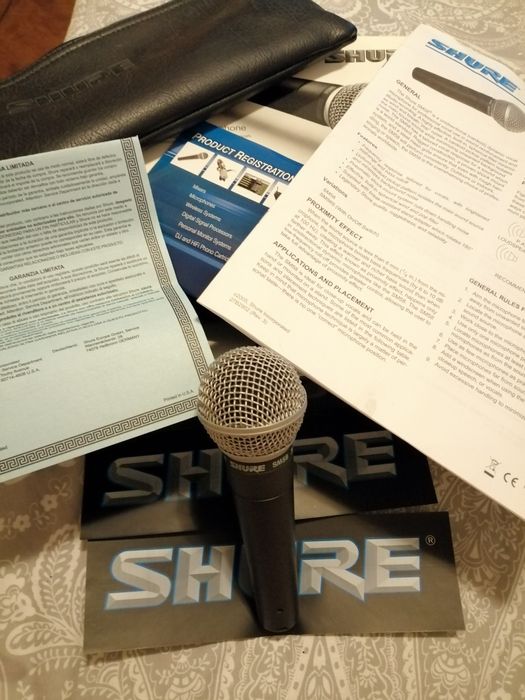 Microfon Profesional Original Shure SM58 cardioid Made in Mexic 2005