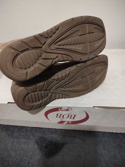 Cizme BOB piele intoarsa crem