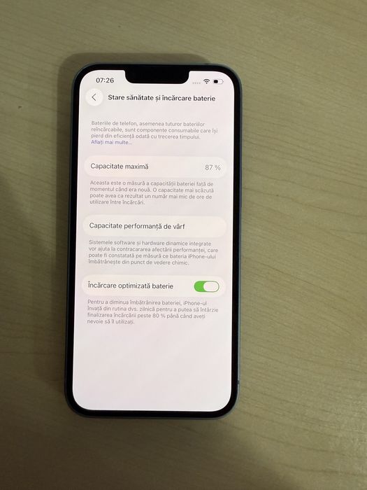 Iphone 14 128gb 87% sanatate baterie