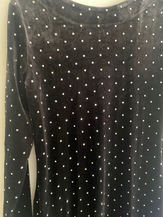 кадифена вечерна рокля с камъни