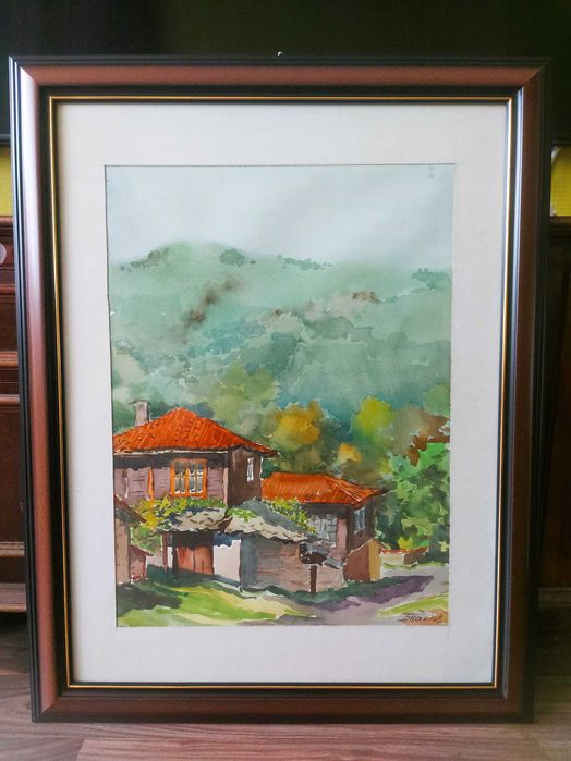 Благой Пандов художник. Картина Акварел. ОРИГИНАЛ