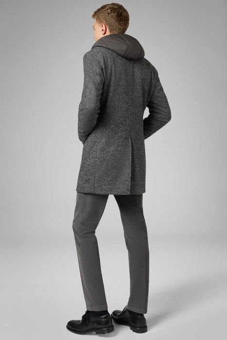 Boggi Milano Jersey Coat With Bib And Hood ОРИГИНАЛ мъжко палто - S/M