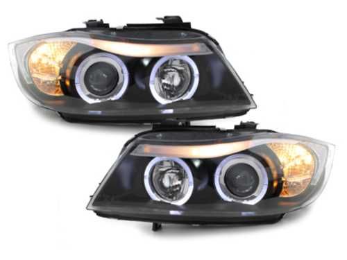 11. Faruri BMW Seria 3 E90 E91 (2005-2008) Angel Eyes Garantie 12luni