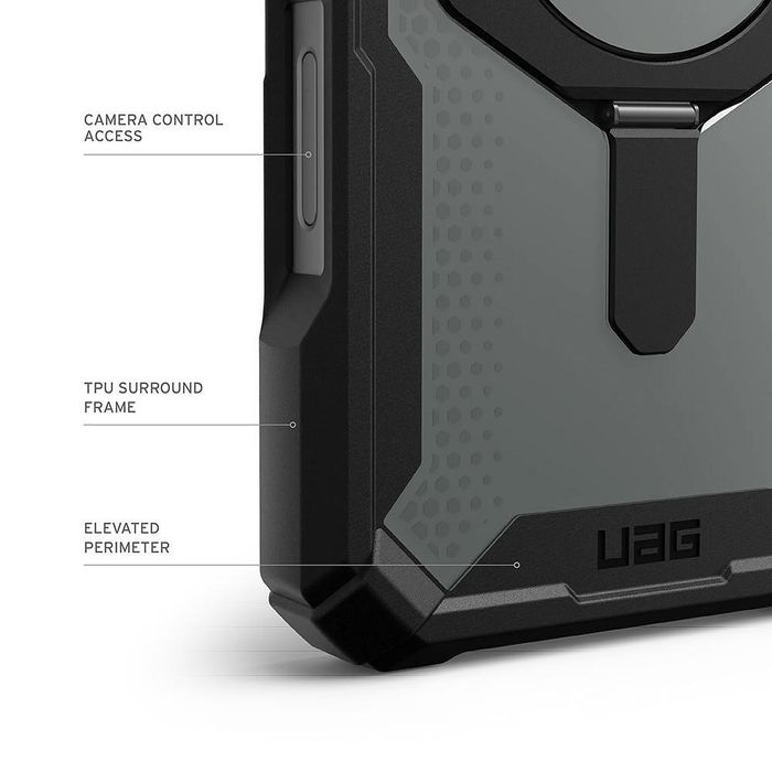 Калъф uag plasma xte magsafe за iphone 17 pro в черно и оранжево