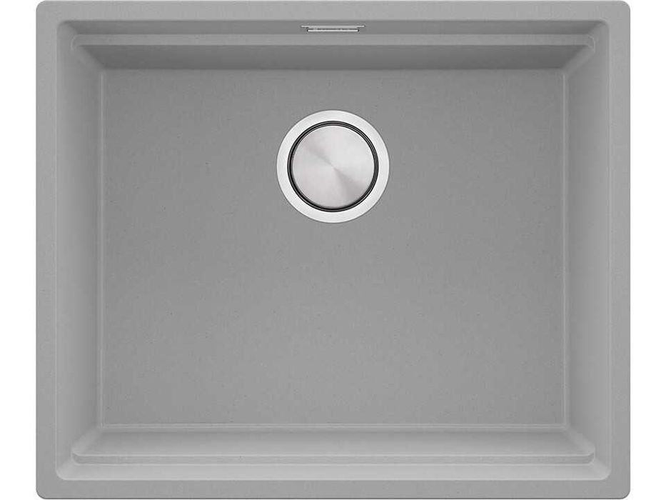 Сив кухненска мивка за вграждане под плот Прага 60 Level 560 x 470 мм