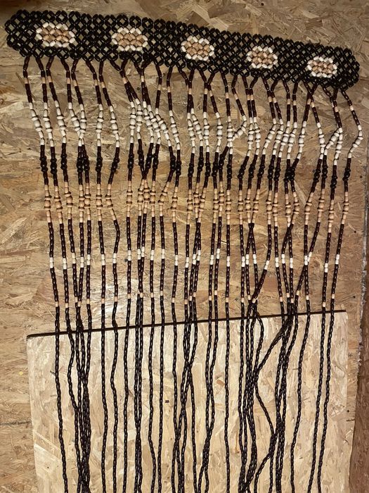 Perdele decorative din lemn pentru usa terasa bucatarie