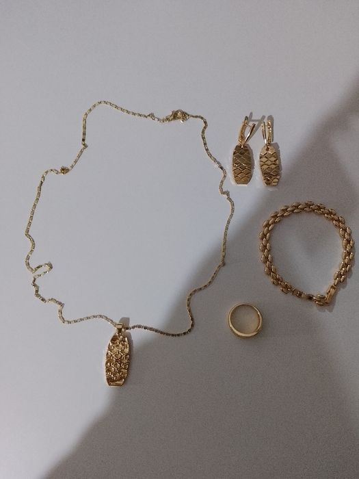 Цепочка,браслет,серьги