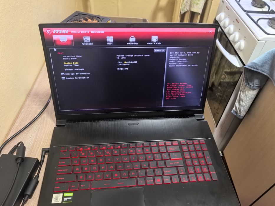 Leptop MSI MS-17F3 I7 10750H 16g ram
