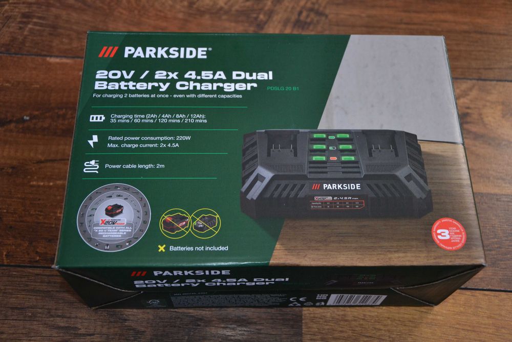 Нови зарядни устройства Parkside за батерии 20V, 2.4A и 4.5A