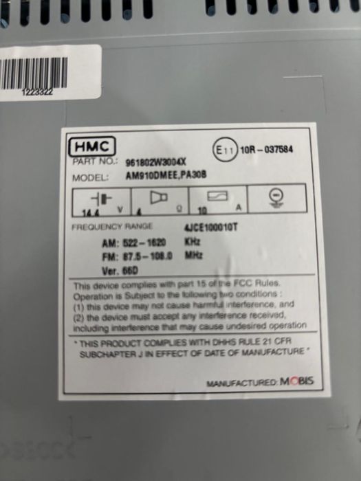 Автомагнитола Hundai santa fe