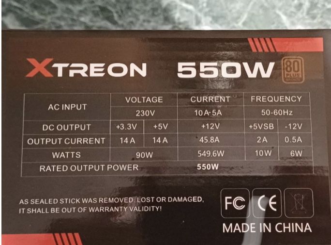 Блок питания 550w