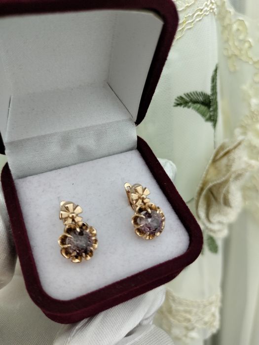 Советские серьги 583 пробы