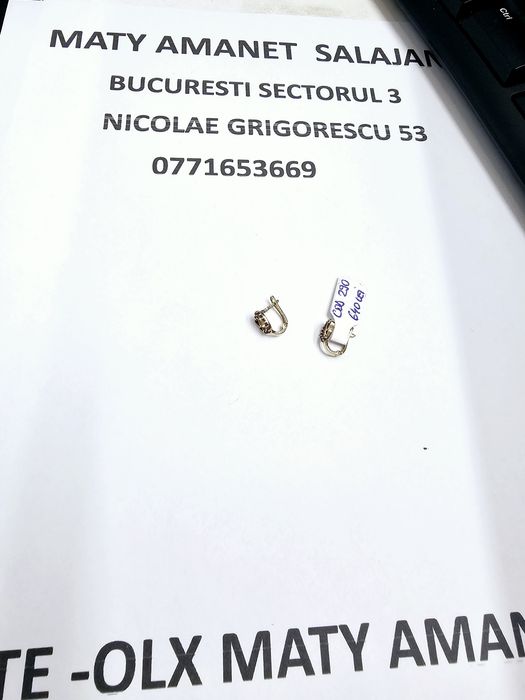 Vand cercei din aur 14 k 1.28 g cod 290
