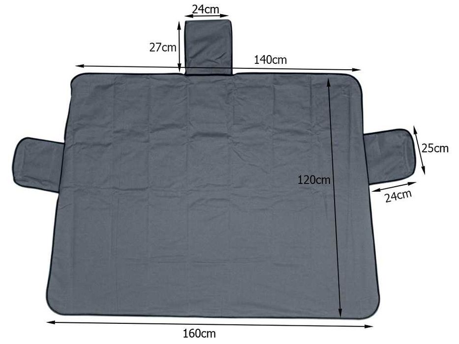 Prelata parbriz vara-iarna protectie zapada si soare 160x120 cm