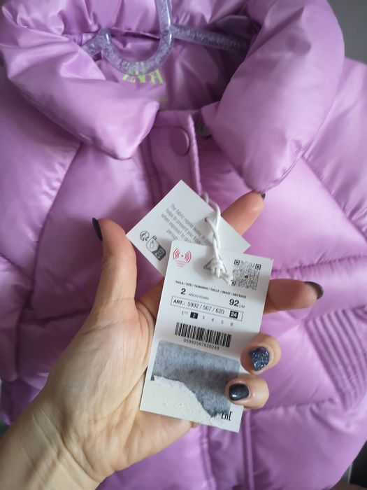 Розово детско яке Зара размер 2 години