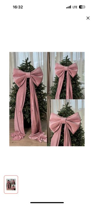 бант для ёлки, бантик для стен