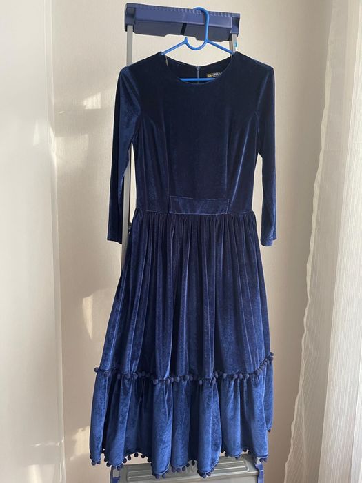 Женское платье велюр