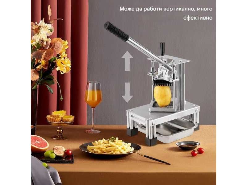 Ръчна Машина за Рязане на Картофи с 3 Размера Ножове Tnamdan