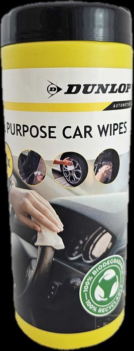 Dunlop универсални мокри кърпи за автомобили 40 бр., внос от Белгия