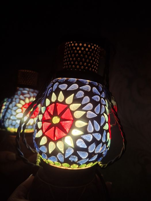 Лампа настольная мозаика электрическая