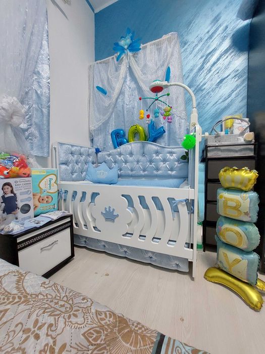 Бебшко светло синьо легло