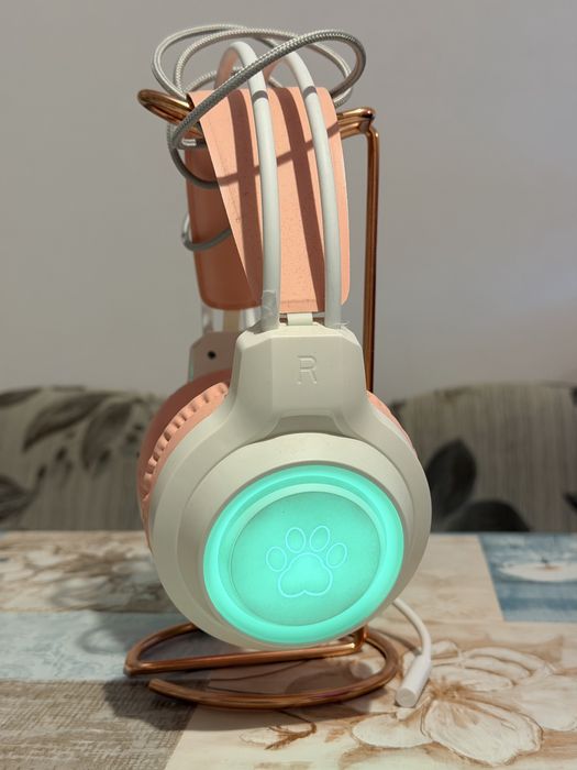 Слушалки с микрофон(светещи)