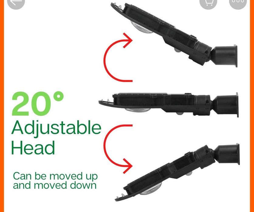 2025 LED Соларна Лампа Прожектор Cobra 200w с външен панел соларен