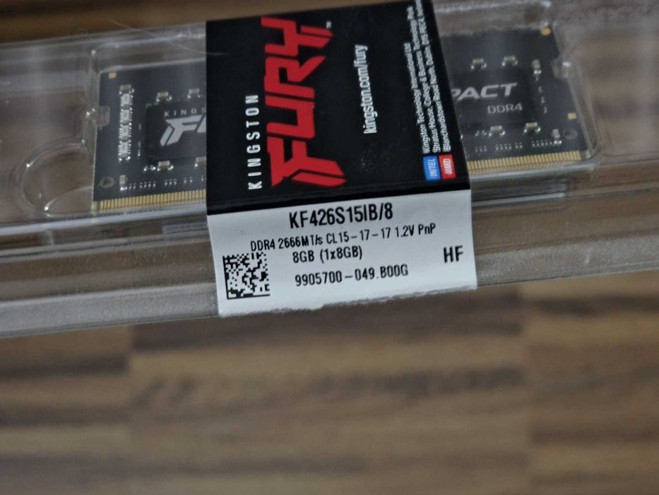 Memorie SO-DIMM Kingston Fury Impact, 8GB, DDR4-2666, CL15