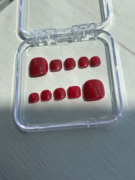 Unghii PressON - pedichiura - cu kit de aplicare