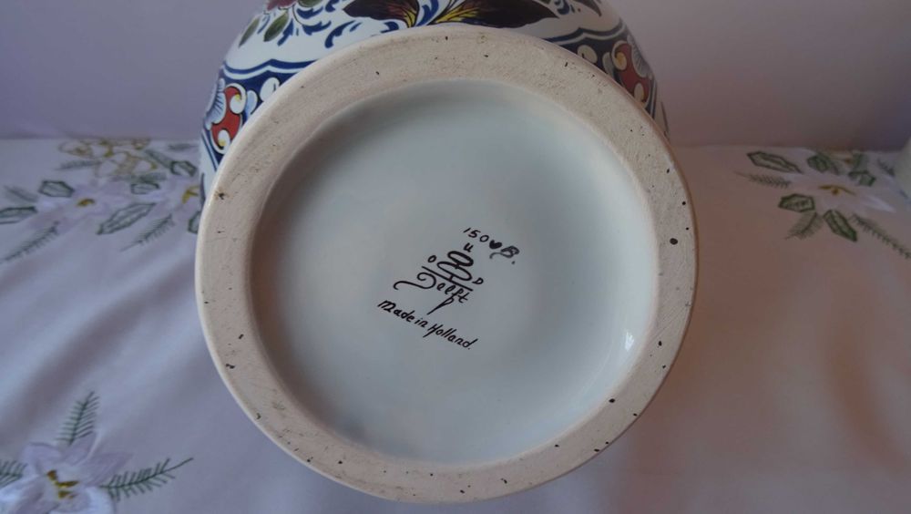 Стомна/кана с метален  капак- Antiquk  150 VB Oud Delft  от 1910-те.