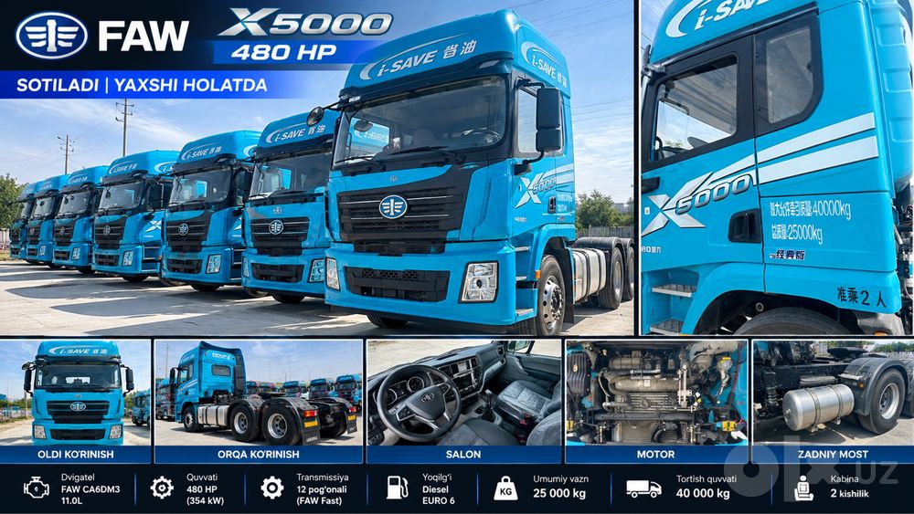 FAW X5000 — 480 HP | 2023-YIL | SOTILADI!