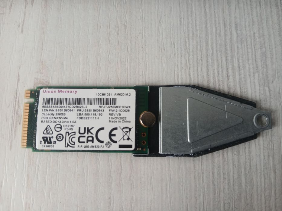 Новый SSD Nvme M2 256GB Union Memory