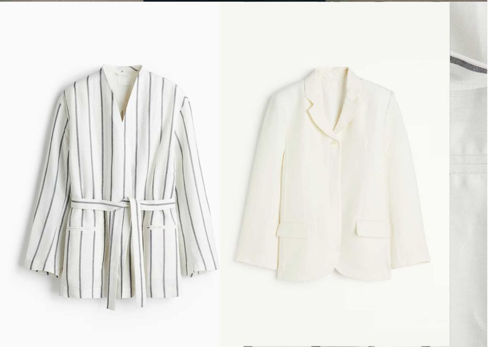 Новые пиджаки /блейзеры лен H&M, размер L и XXL