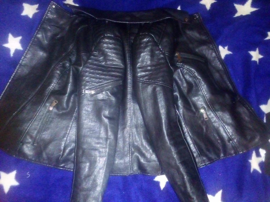 Кожаная куртка тёплая рр44-46