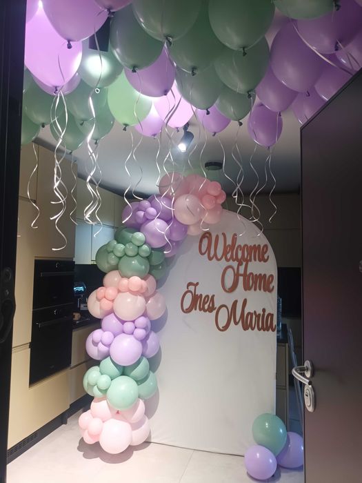 Decor botez Arcada baloane botez Aranjamente baloane aniversare party