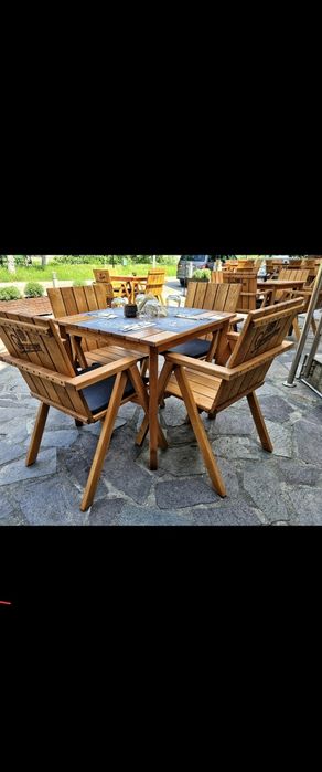 Mobilier terasa horeca lemn masiv