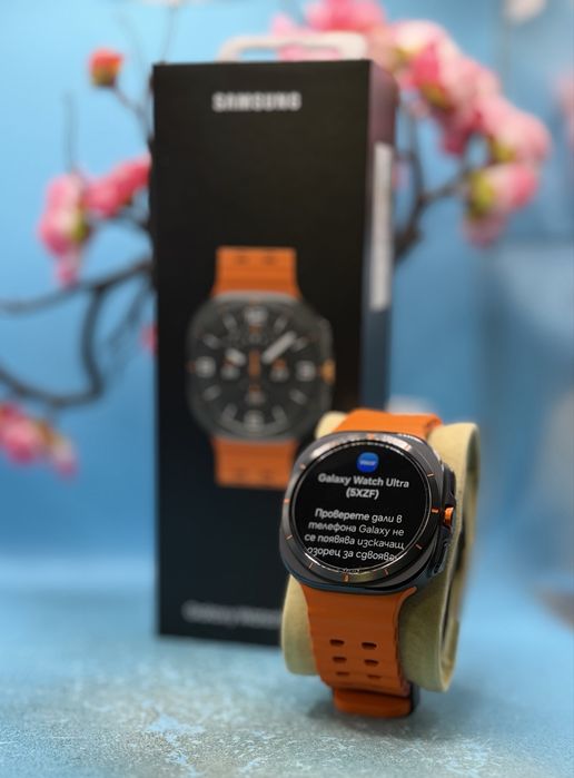 Samsung Galaxy Watch Ultra (2025), 47mm, LTE, 64GB, Titanium Gray + Orange Band