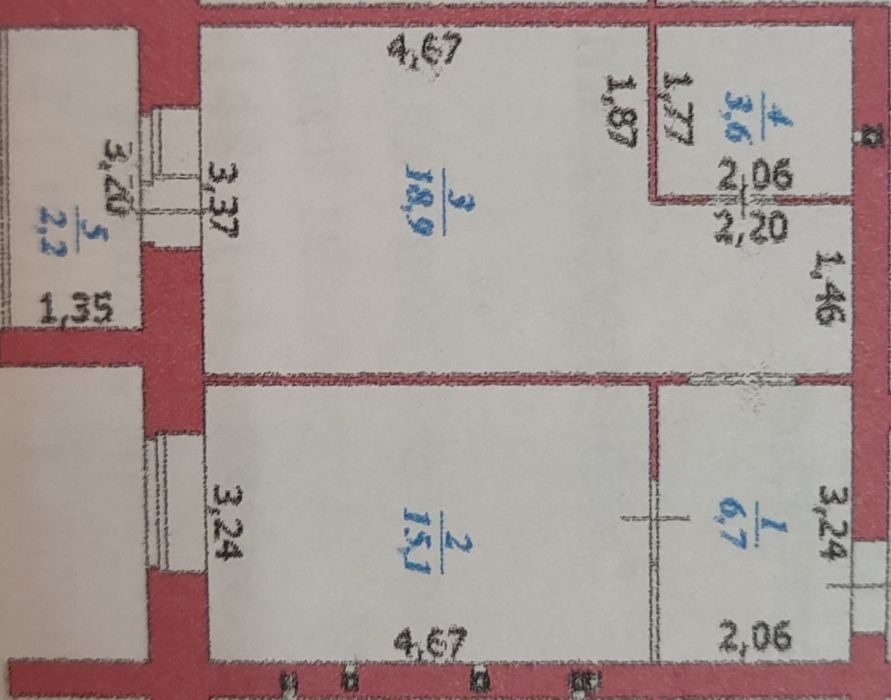 1 ком-я Евро 2комнатная 50 кв/м