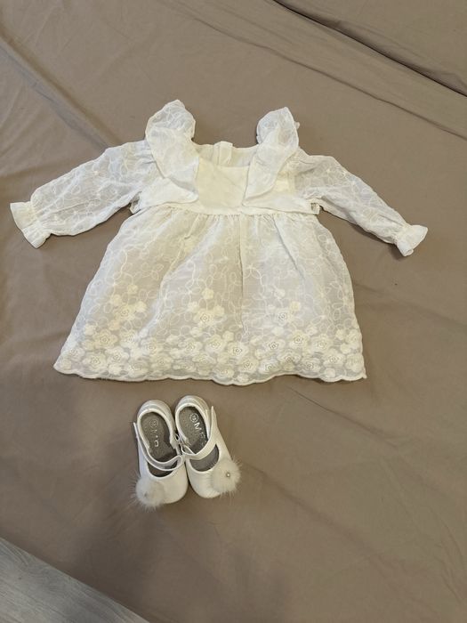 Tinuta botez bebe fetita 0-3 luni