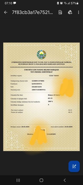 Kimyo va biologiya fanlaridan onlayn Repititor kursi