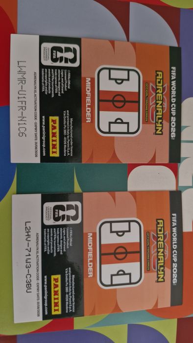Set 2 Cartonase Limited Edition Modric si Odegaard Panini WC 2026