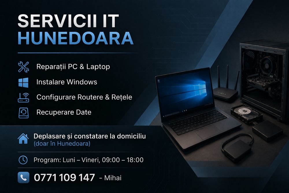 Servicii IT - Reparații PC, Instalare Windows